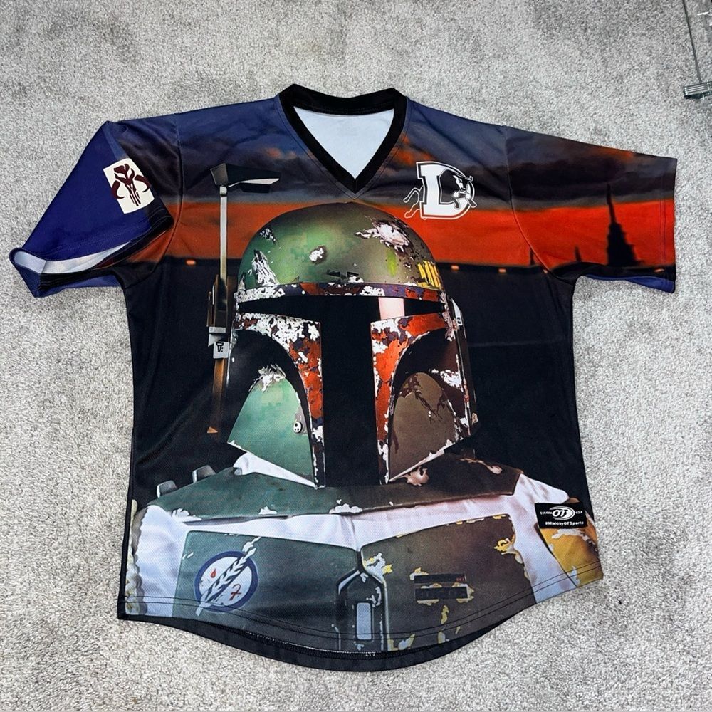 2022 Star Wars Bull Durham Bulls The Mandalorian baseball Shirt Jersey XL Mens